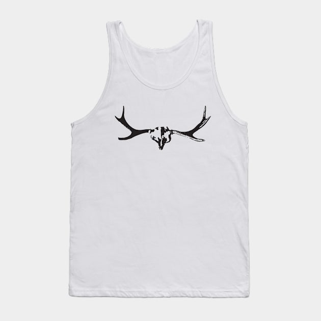 Antlers Black Tank Top by Slappers